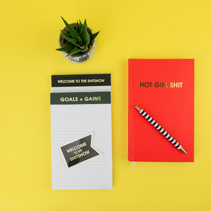 Goals + Gains - Lined Notepad