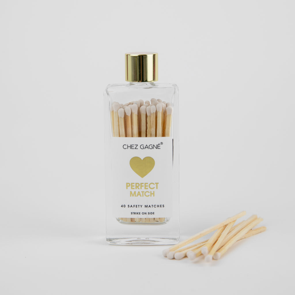 Perfect Match - Glass Bottle Safety Matches - Wedding/Love