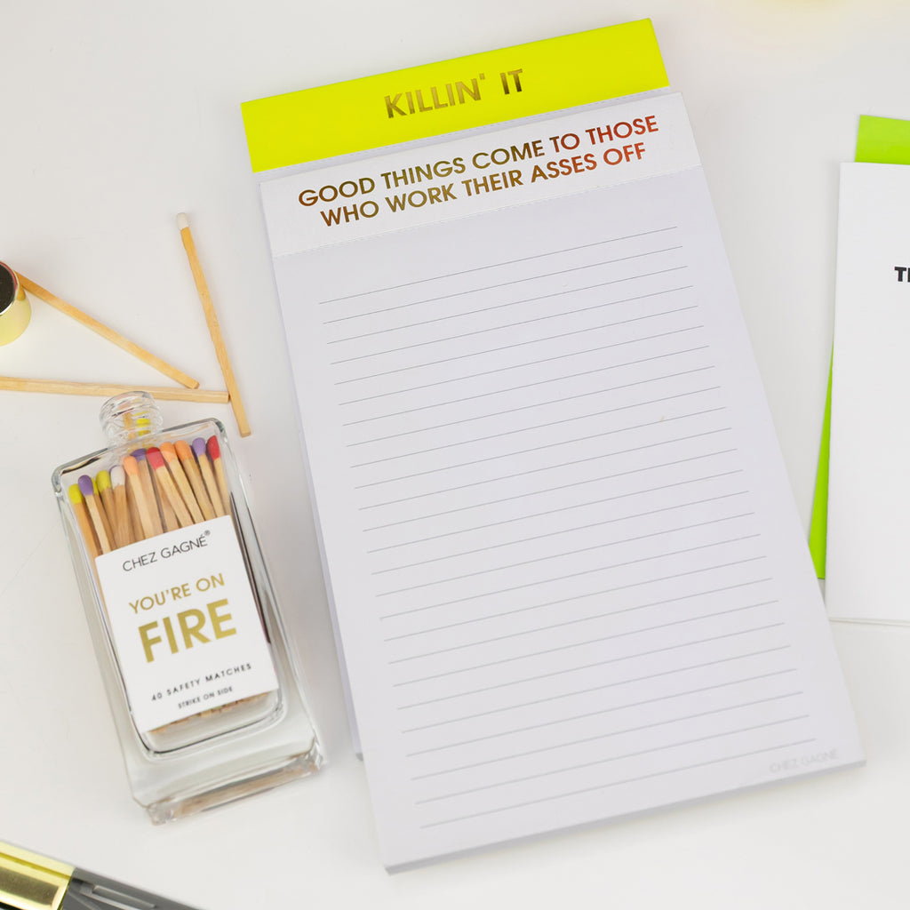 Good Things Come To Those Who Work Their Asses Off - Lined Notepad