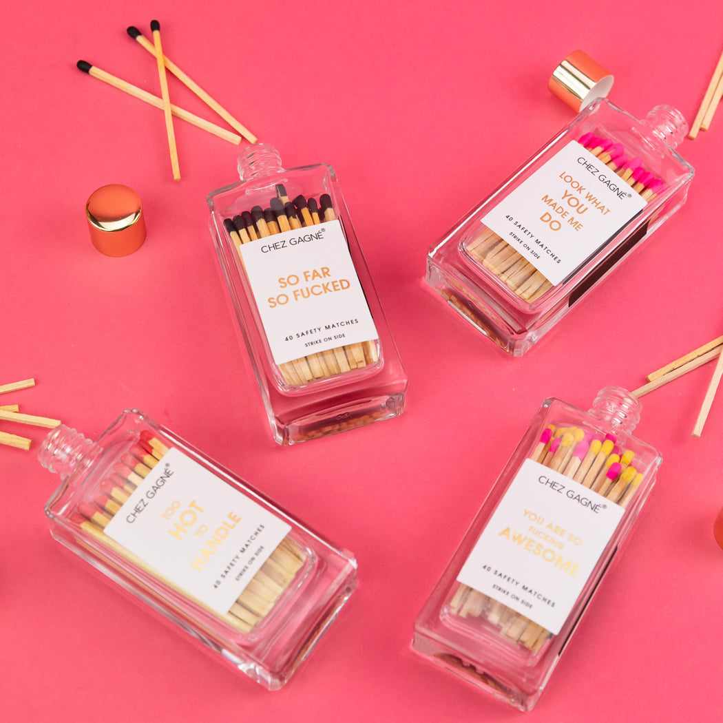 Too Hot To Handle - Glass Bottle Safety Matches