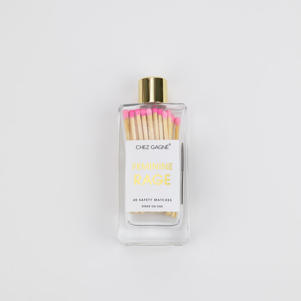 Feminine Rage - Glass Bottle Matches - Pink Multi