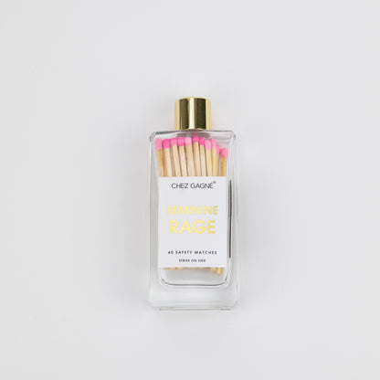 Feminine Rage - Glass Bottle Matches - Pink Multi