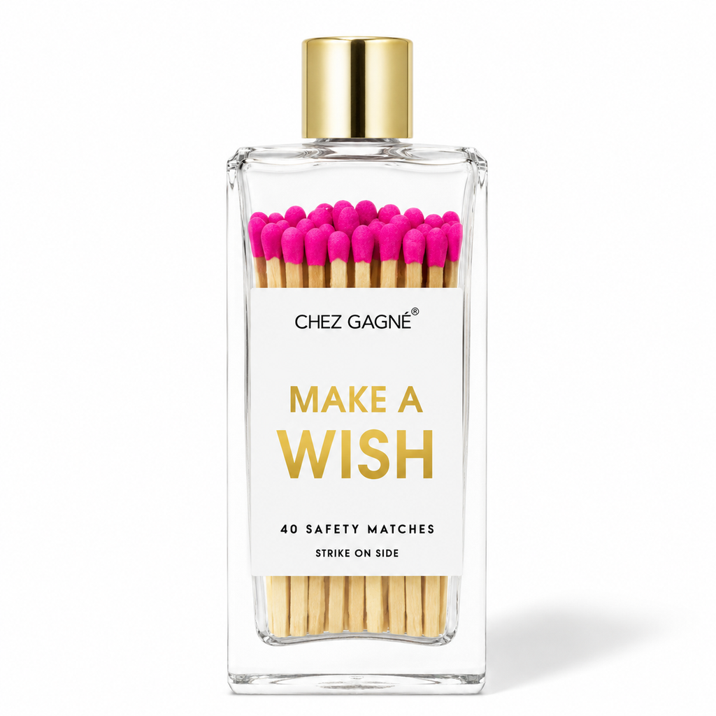 Make A Wish - Glass Bottle Safety Matches - Birthday