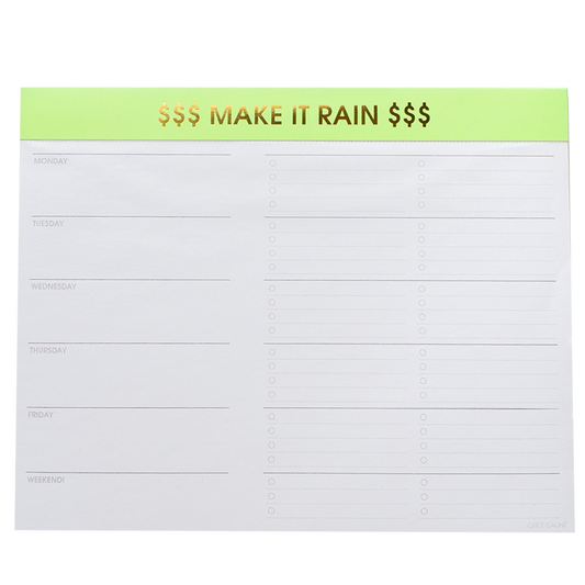 Make it Rain - Weekly Planner Pad