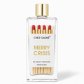 Merry Crisis - Glass Bottle Safety Matches - Holiday/Christmas