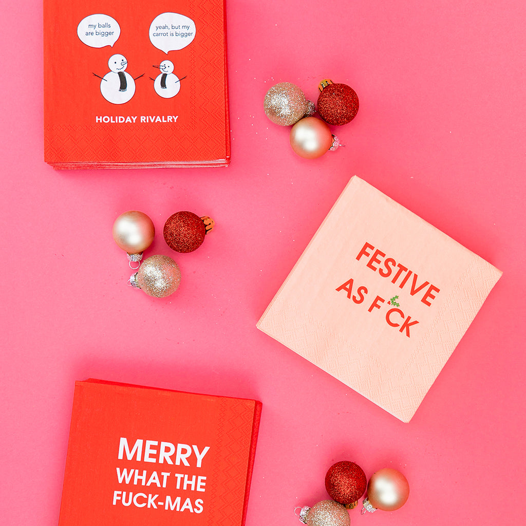 Festive As F*ck - Cocktail Napkins
