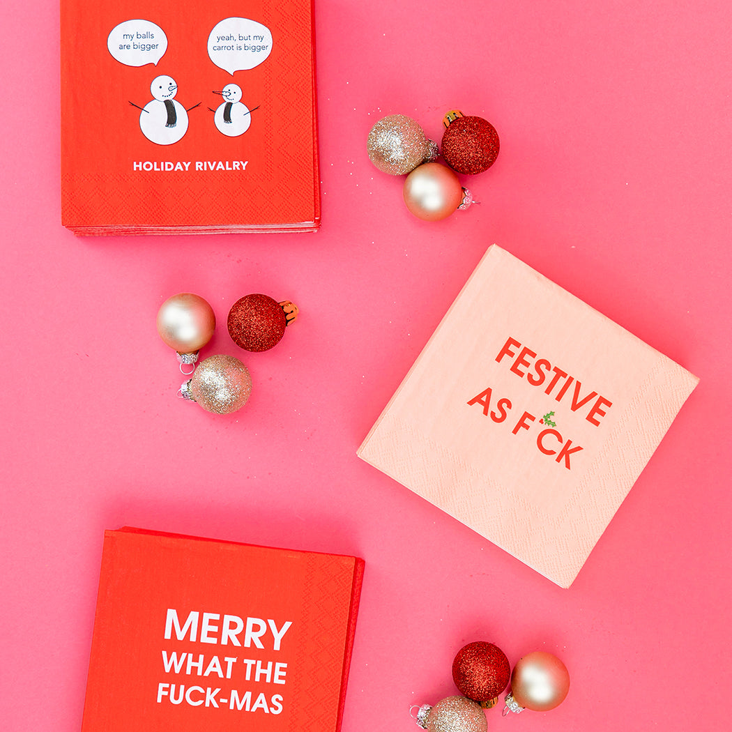 Merry What The Fuck-Mas -  Cocktail Napkins