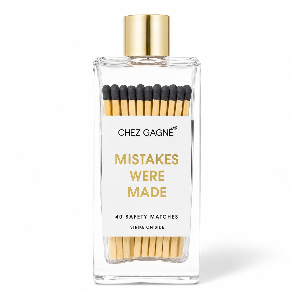 Mistakes Were Made - Glass Bottle Matches - Black