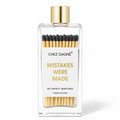 Mistakes Were Made - Glass Bottle Matches - Black