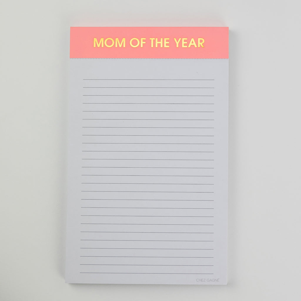 Mom of The Year - Lined Notepad
