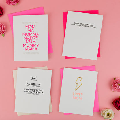 Mirror Mirror on the Wall - Mother's Day Letterpress Card
