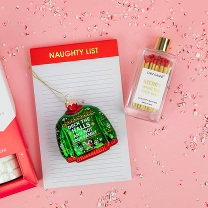 Merry What The Fuck-Mas - Glass Bottle Safety Matches