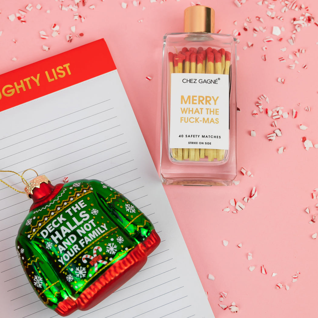Merry What The Fuck-Mas - Glass Bottle Safety Matches