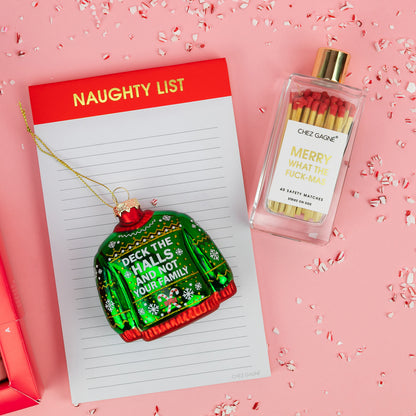 Merry What The Fuck-Mas - Glass Bottle Safety Matches