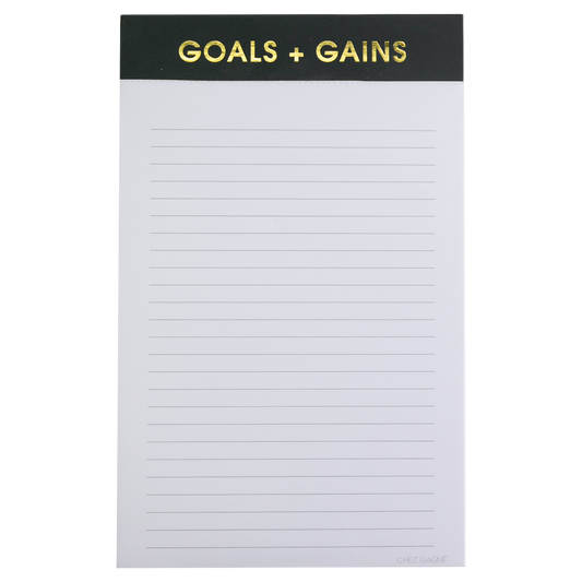 Goals + Gains - Lined Notepad