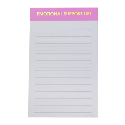 Emotional Support List - Lined Notepad