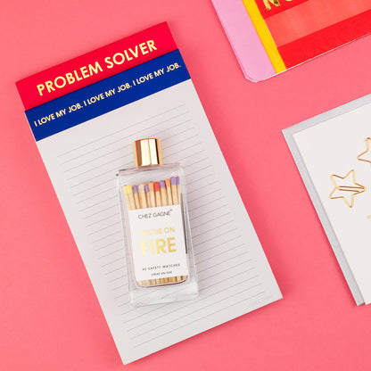 You're on Fire - Glass Bottle Safety Matches