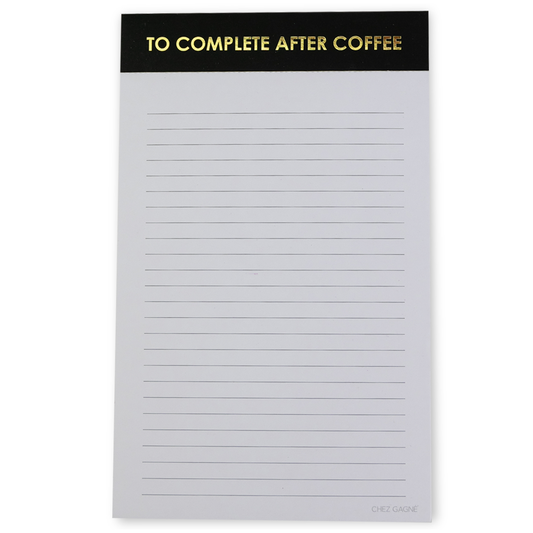 To Complete After Coffee - Lined Notepad