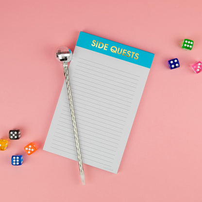 Side Quests - Lined Notepad - Caribbean Blue