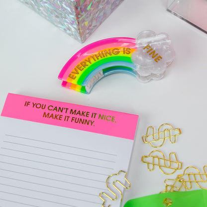Everything Is Fine - Rainbow - Acetate Hair Claw Clip