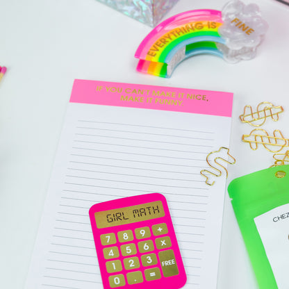 Girl Math - Calculator  - Funny Vinyl Sticker