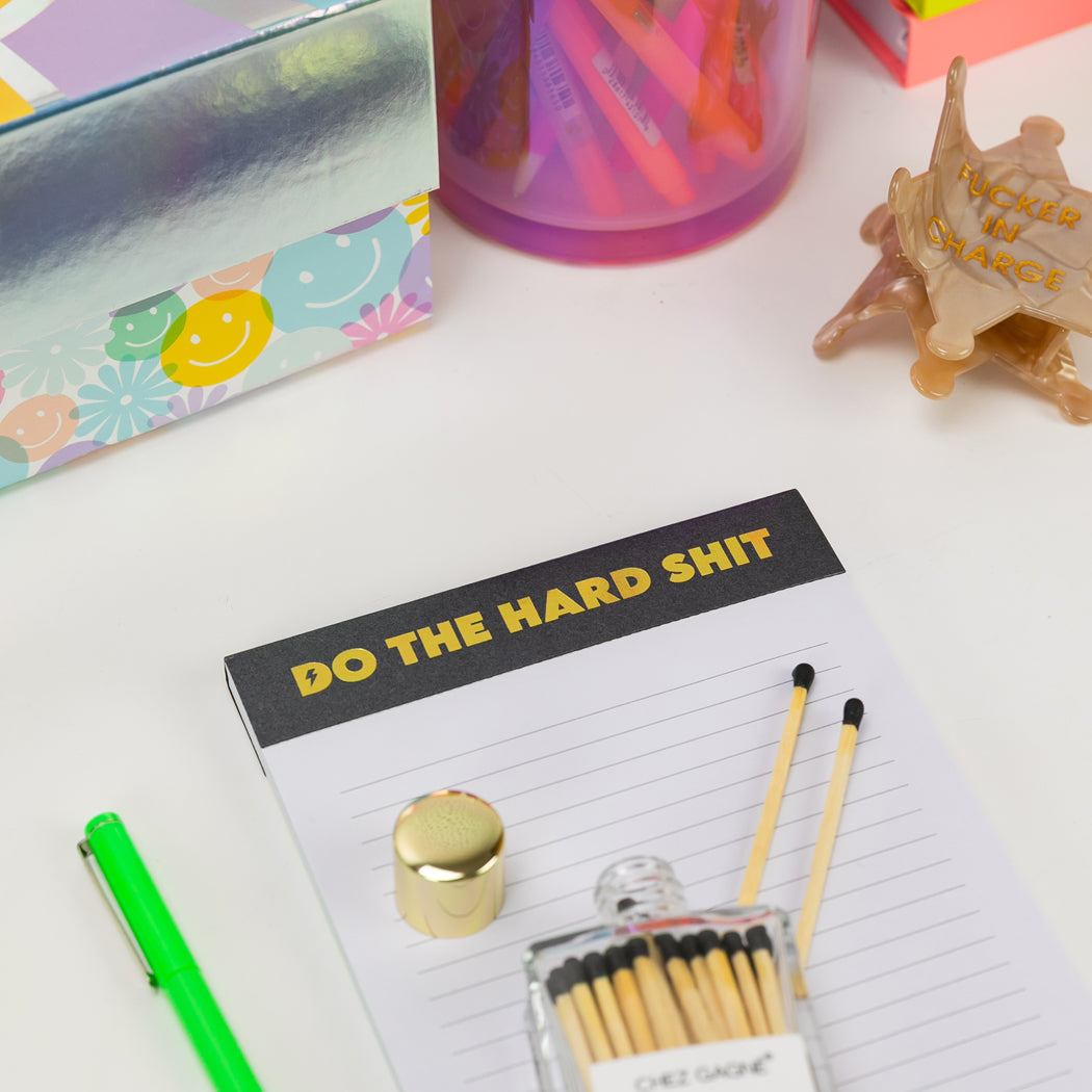 Do The Hard Shit - Lined Notepad  - Hystar Black - 5"x8"