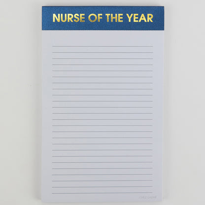 Nurse of the Year - Lined Notepad  - Hystar Navy - 5"x8"