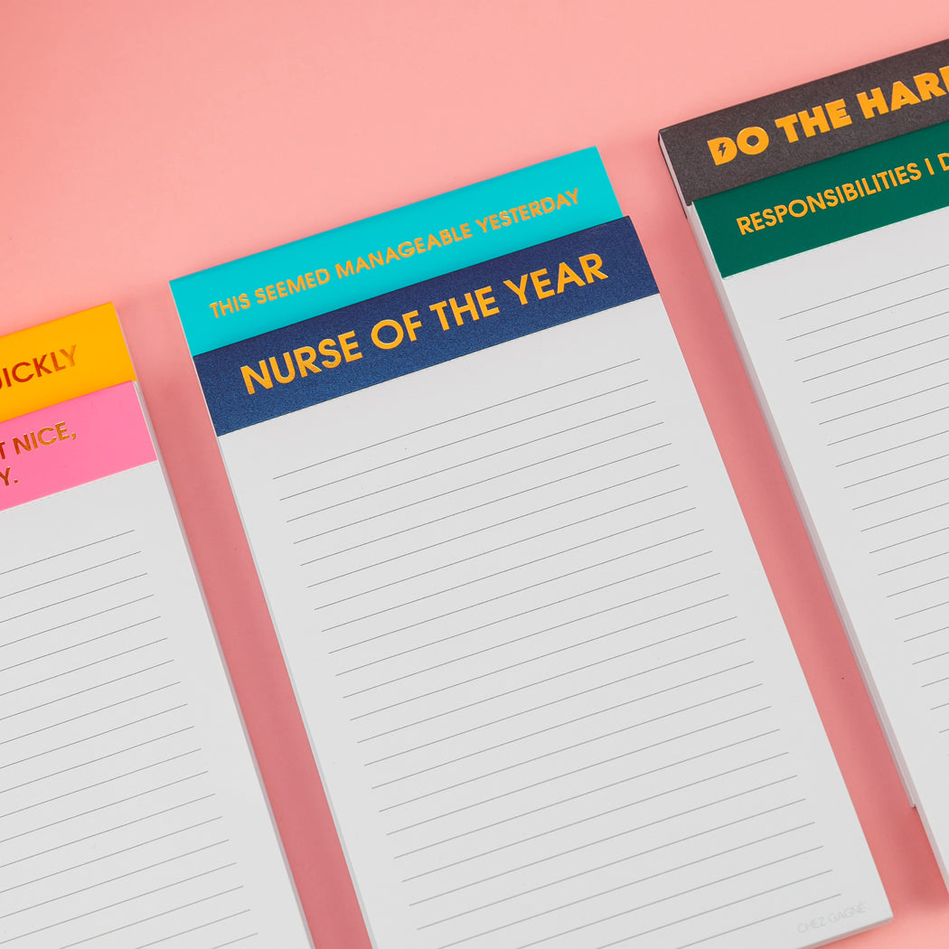 Nurse of the Year - Lined Notepad  - Hystar Navy - 5"x8"