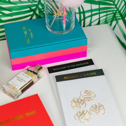 Goals + Gains - Lined Notepad