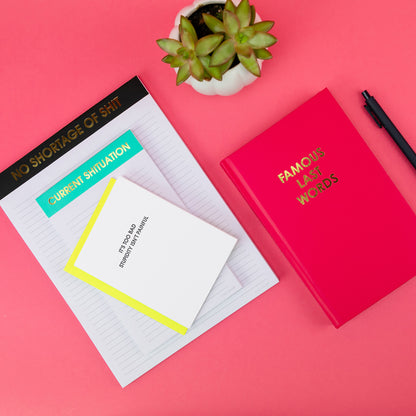 No Shortage of Shit - Large Memo Notepad