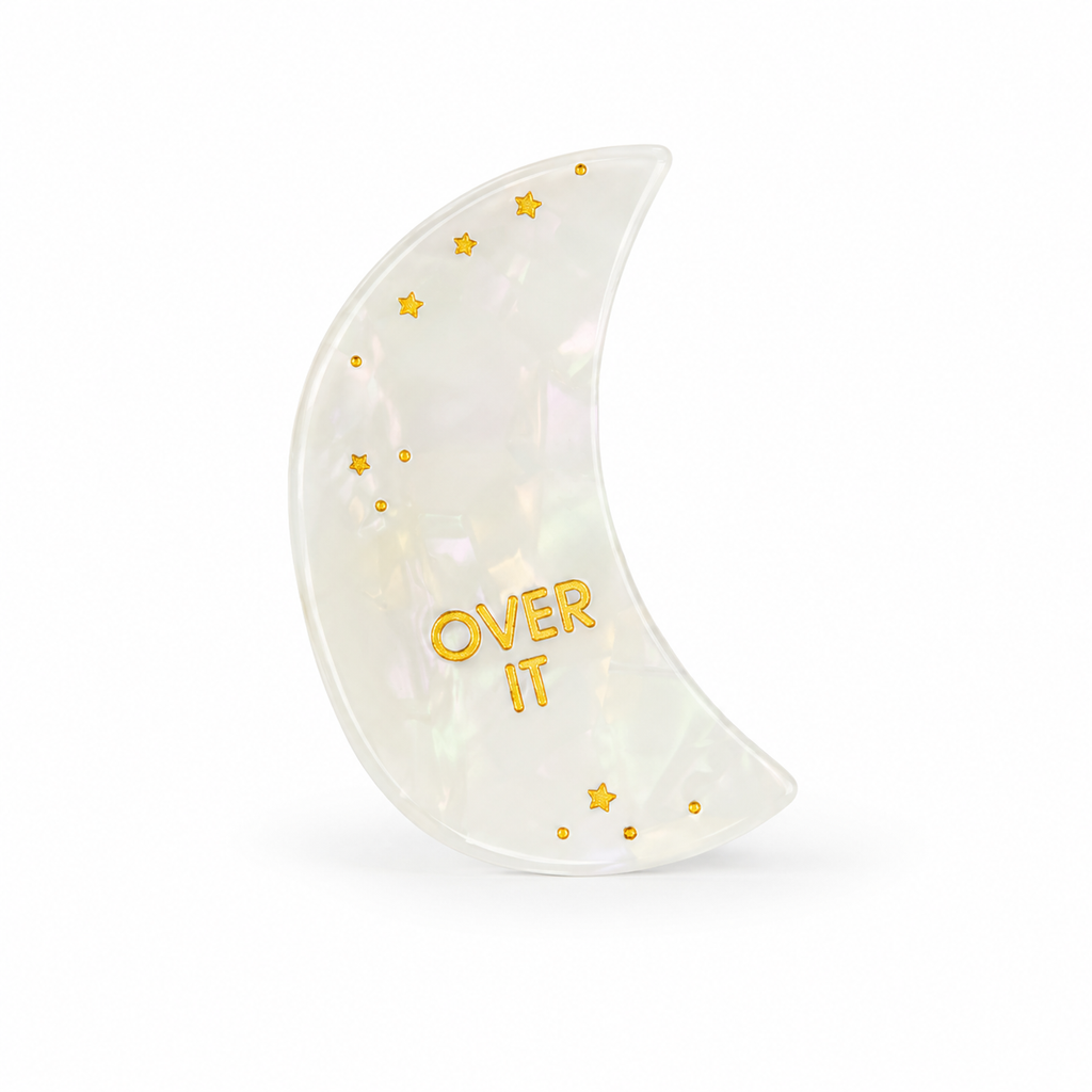Over It - Crescent Moon - Acetate Hair Claw Clip