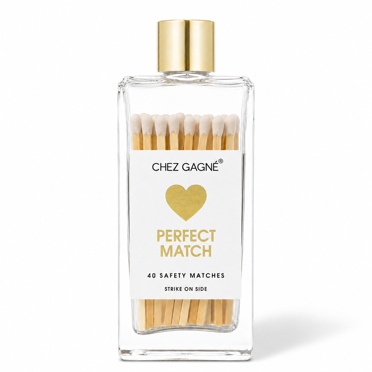 Perfect Match - Glass Bottle Safety Matches - Wedding/Love