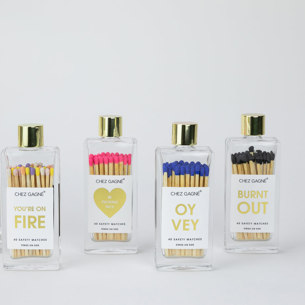 Be Fucking Nice - Glass Bottle Safety Matches