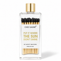 Put It Where The Sun Don't Shine - Glass Bottle Safety Matches - Black