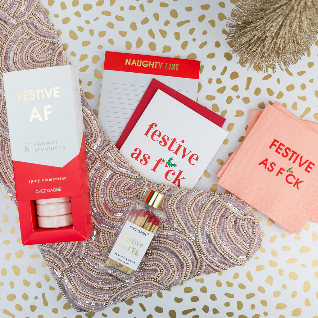 Festive As F*ck Holly - Glass Bottle Safety Matches - Christmas/Holiday