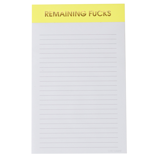 Remaining Fucks - Lined Notepad