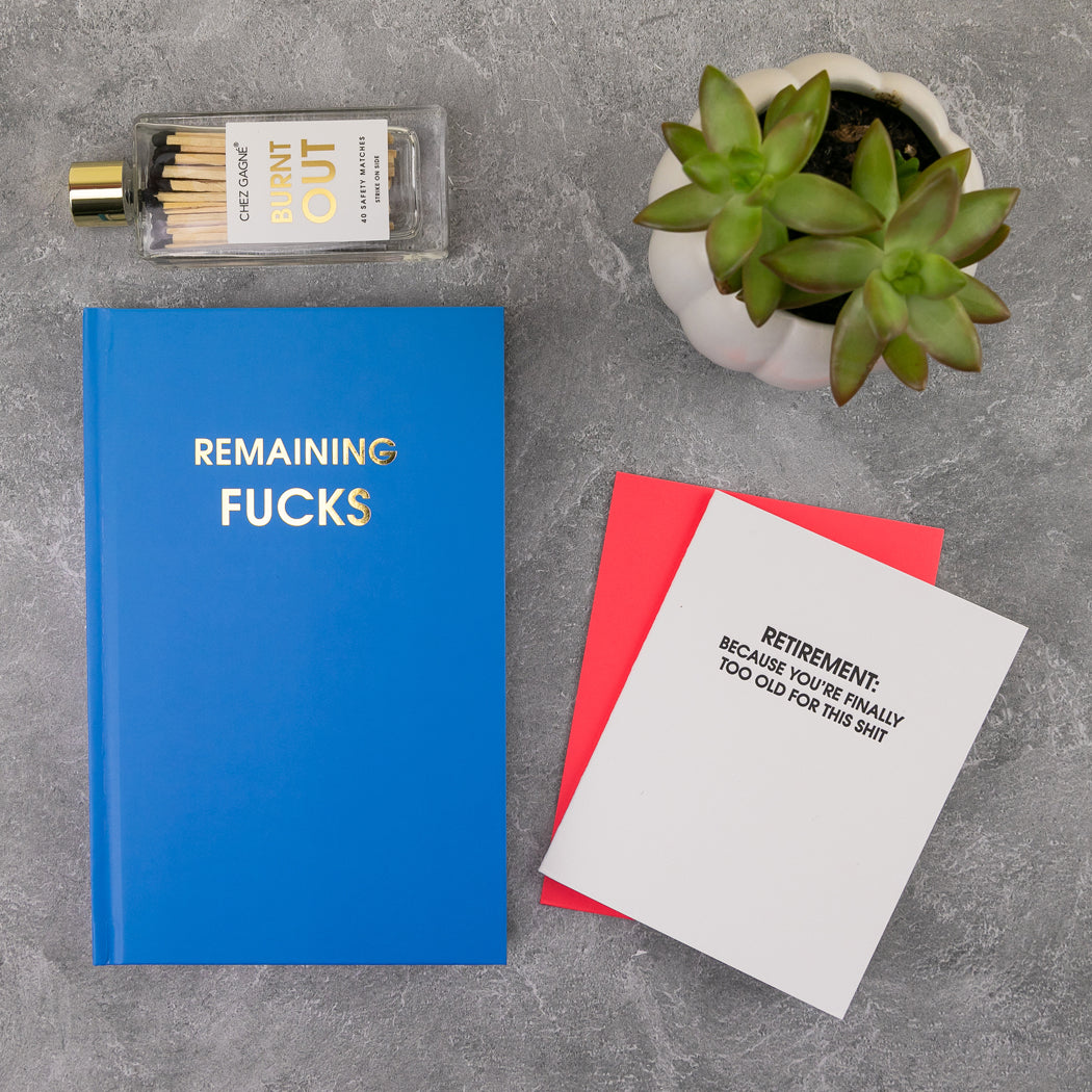 Remaining Fucks - Lake Blue Hardcover Journal