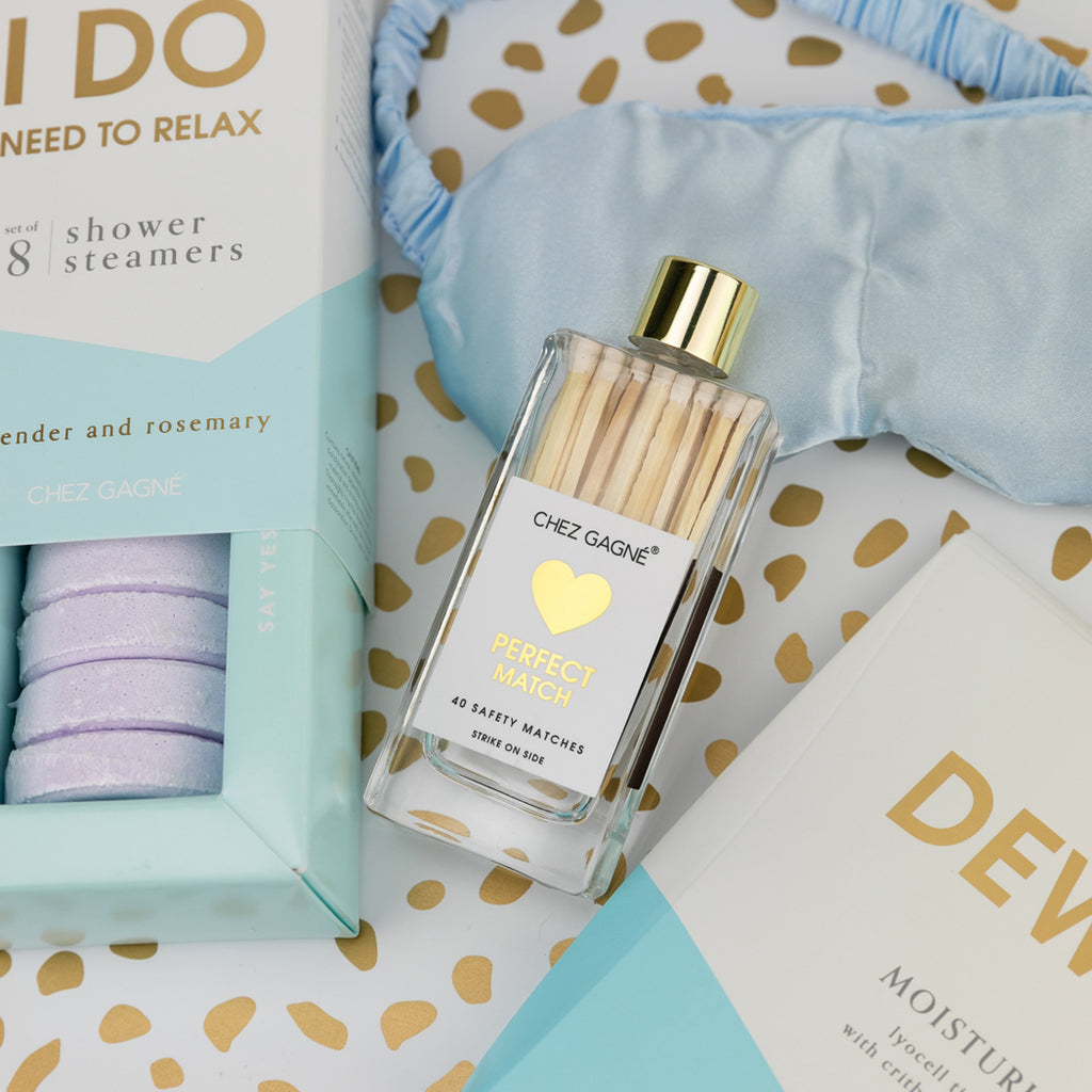 Perfect Match - Glass Bottle Safety Matches - Wedding/Love
