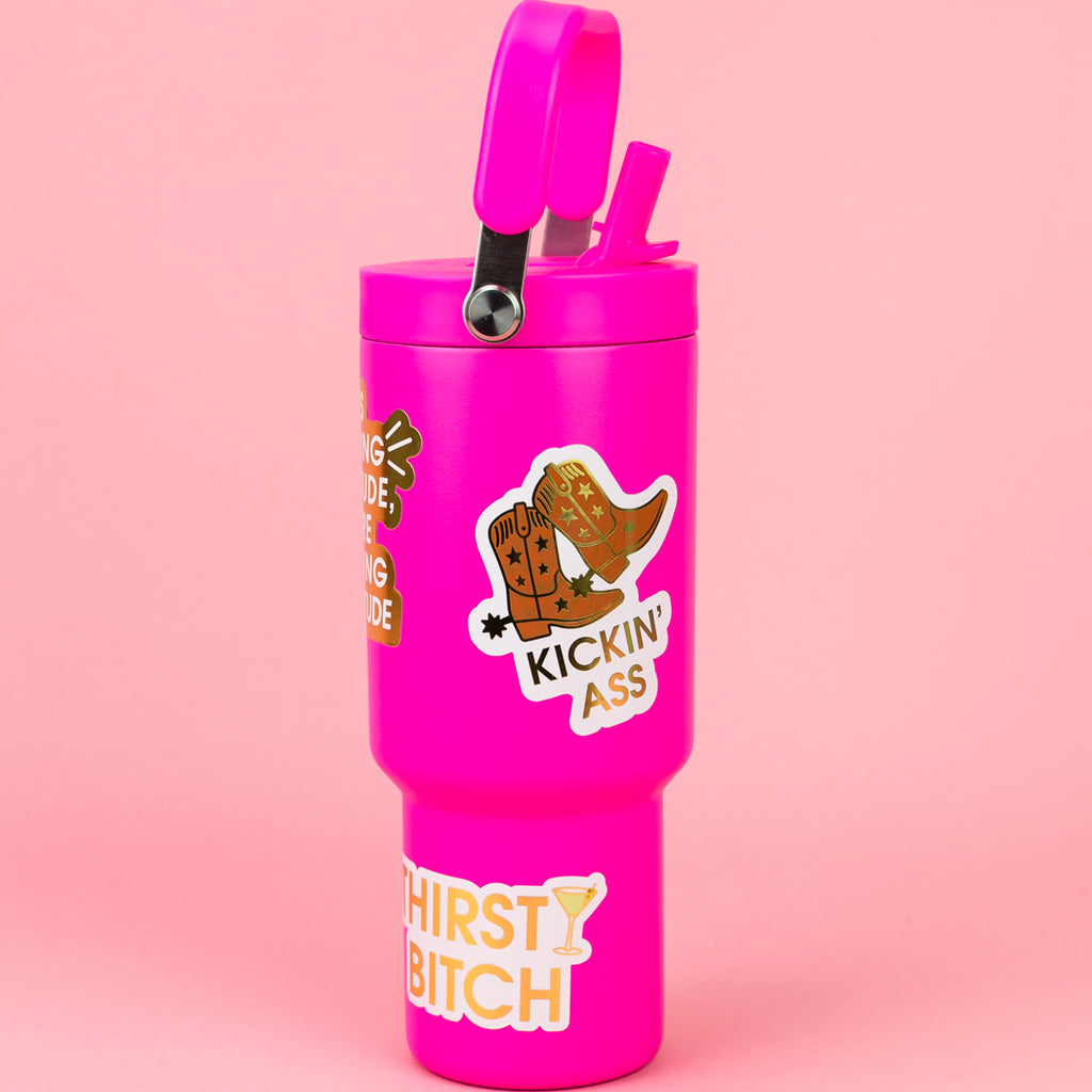 Kickin' Ass - Cowboy Boot - Vinyl Sticker
