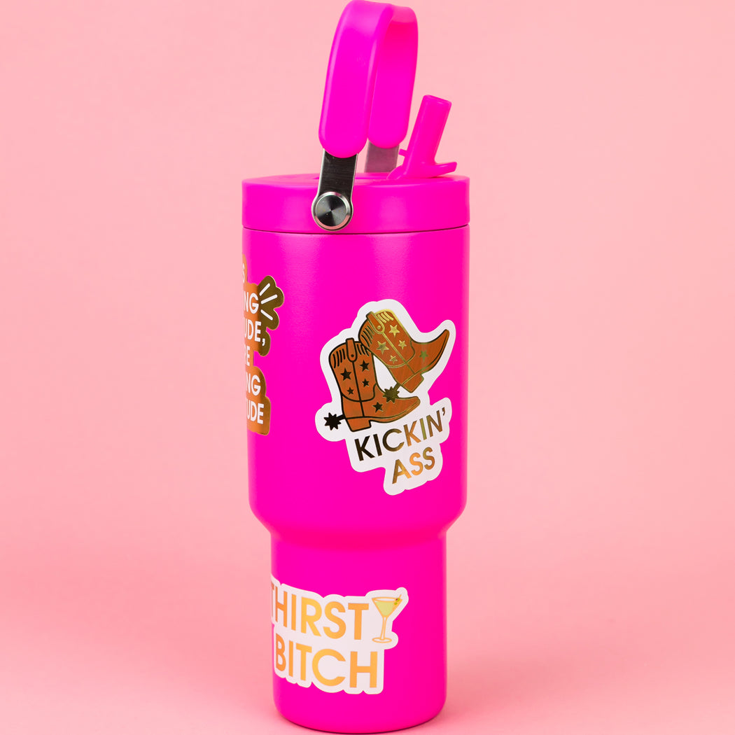 Kickin' Ass - Cowboy Boot - Vinyl Sticker