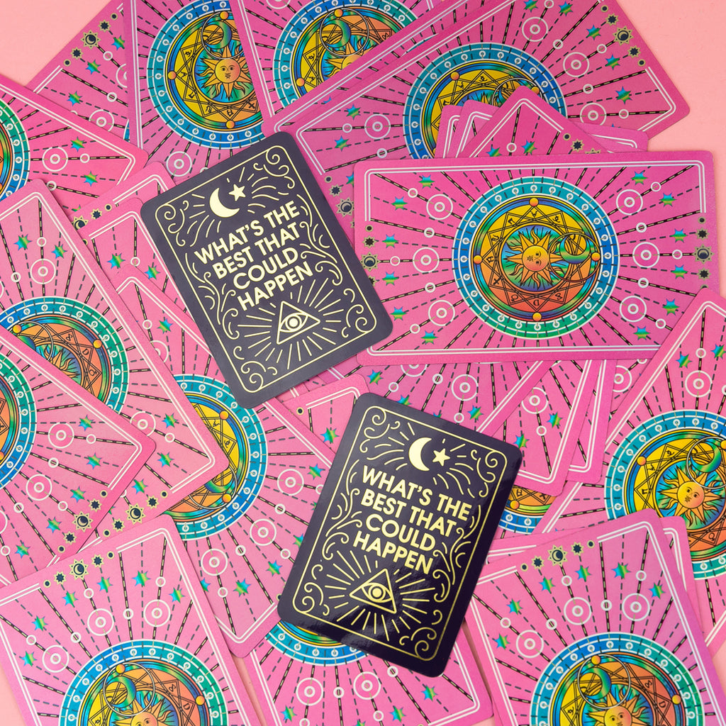 What's The Best That Could Happen - Tarot Card - Vinyl Sticker