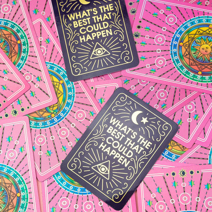 What's The Best That Could Happen - Tarot Card - Vinyl Sticker