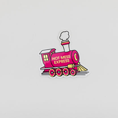 Hot Mess Express - Hot Pink Locomotive - Vinyl Sticker