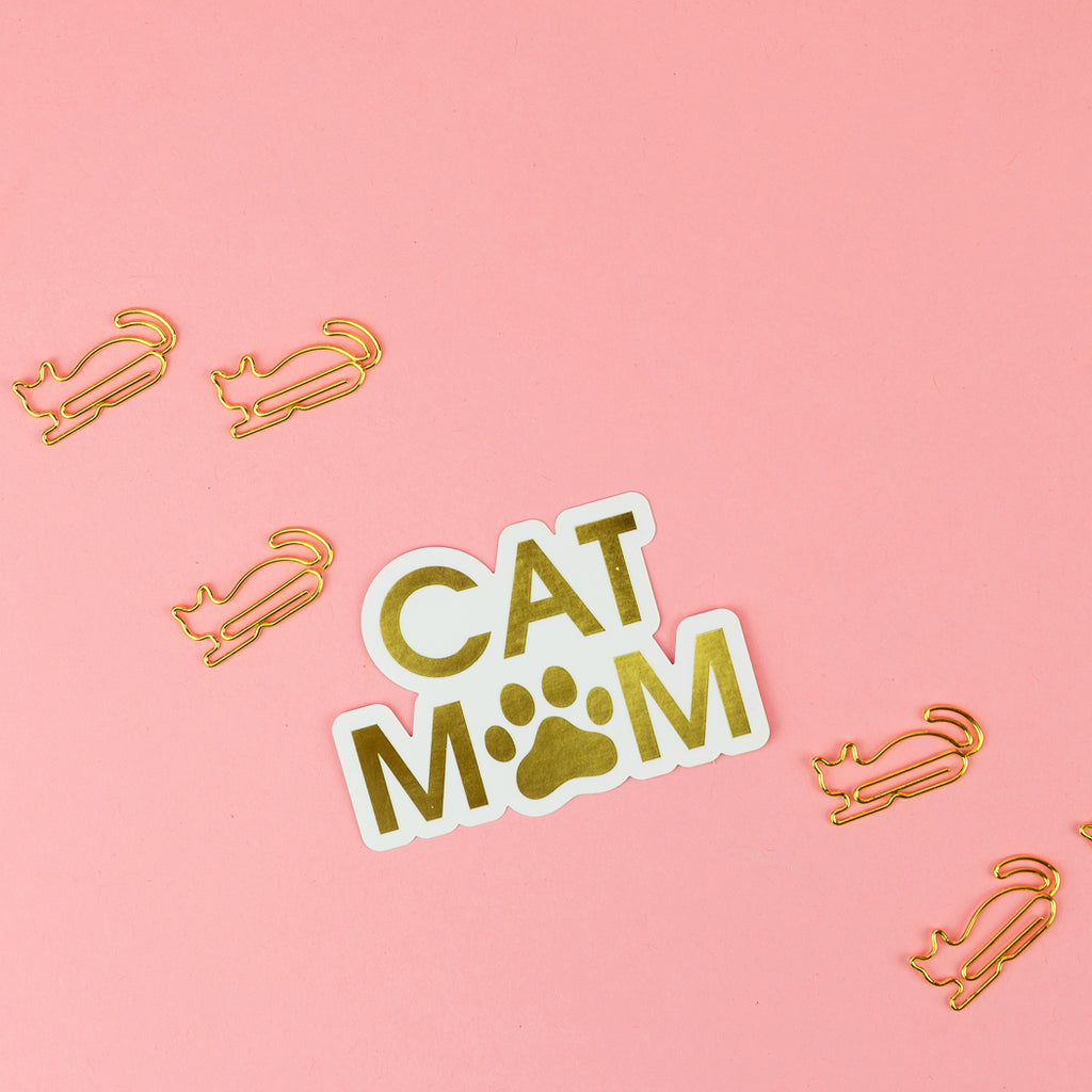 Cat Mom - Paw - Vinyl Sticker