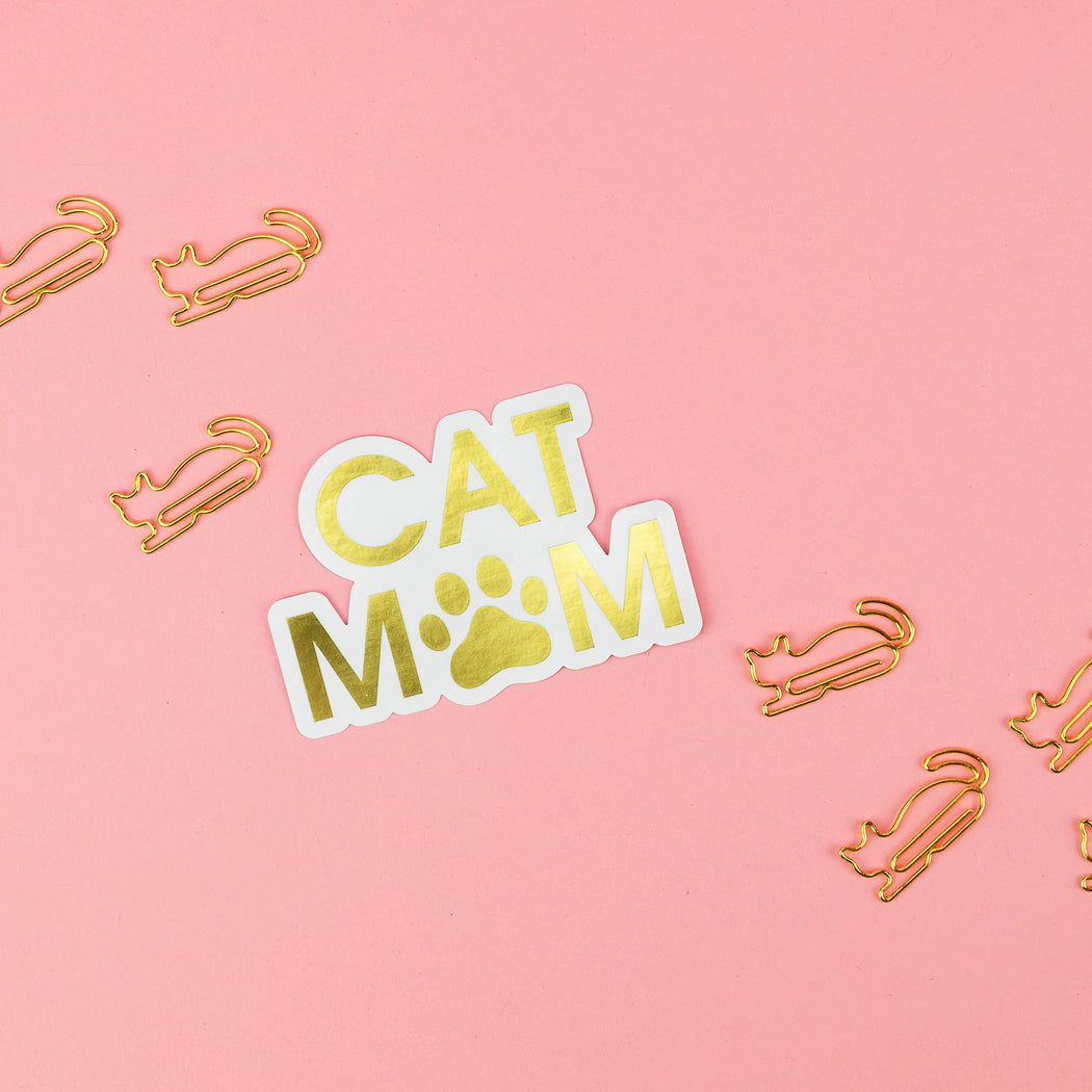 Cat Mom - Paw - Vinyl Sticker