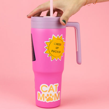 Cat Mom - Paw - Vinyl Sticker