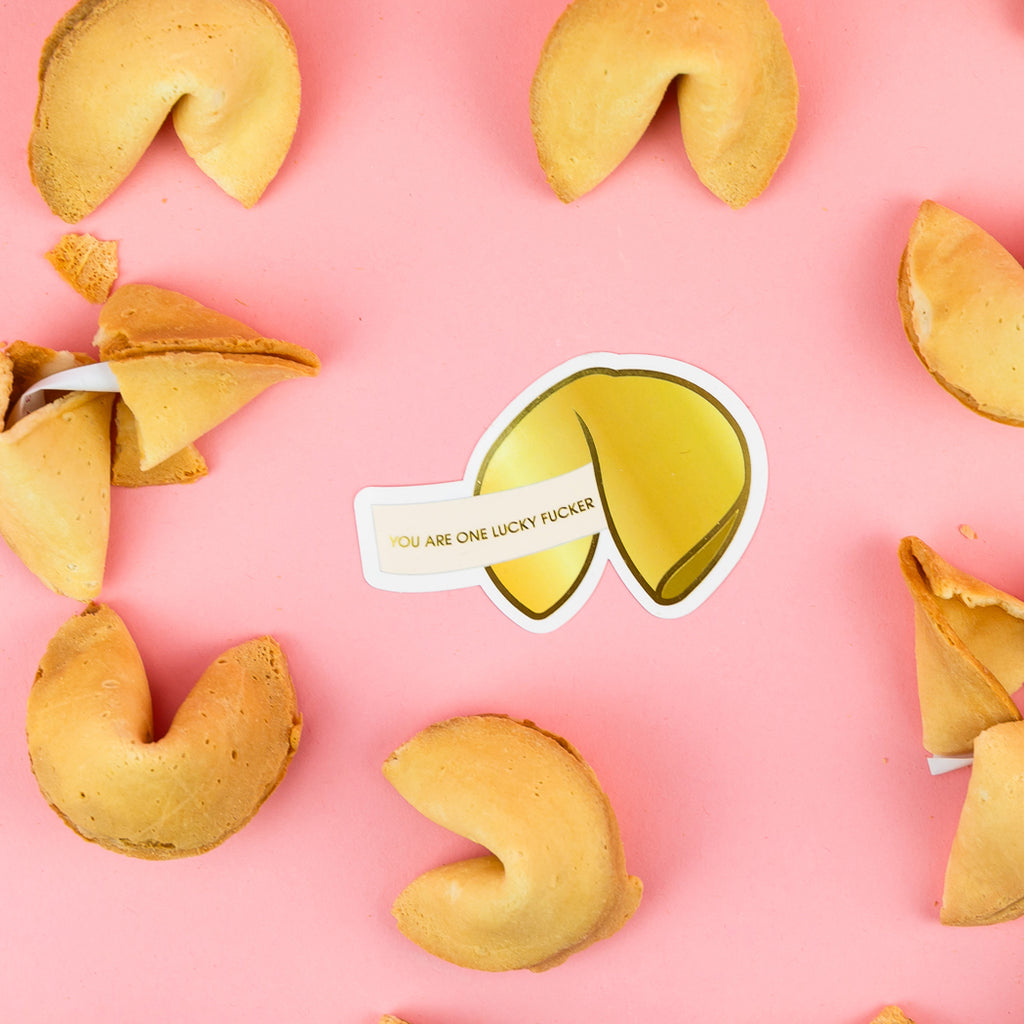 Lucky Fucker - Fortune Cookie - Vinyl Sticker