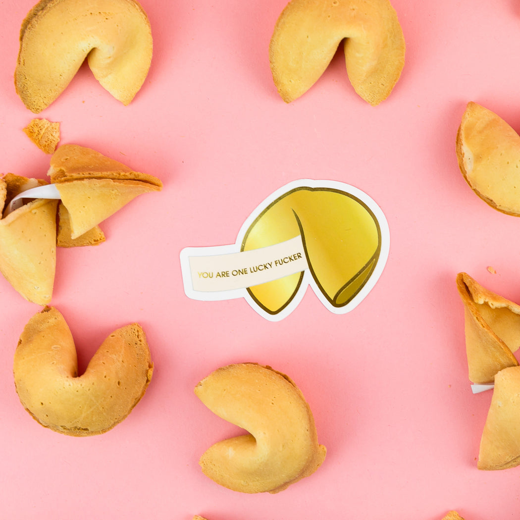 Lucky Fucker - Fortune Cookie - Vinyl Sticker