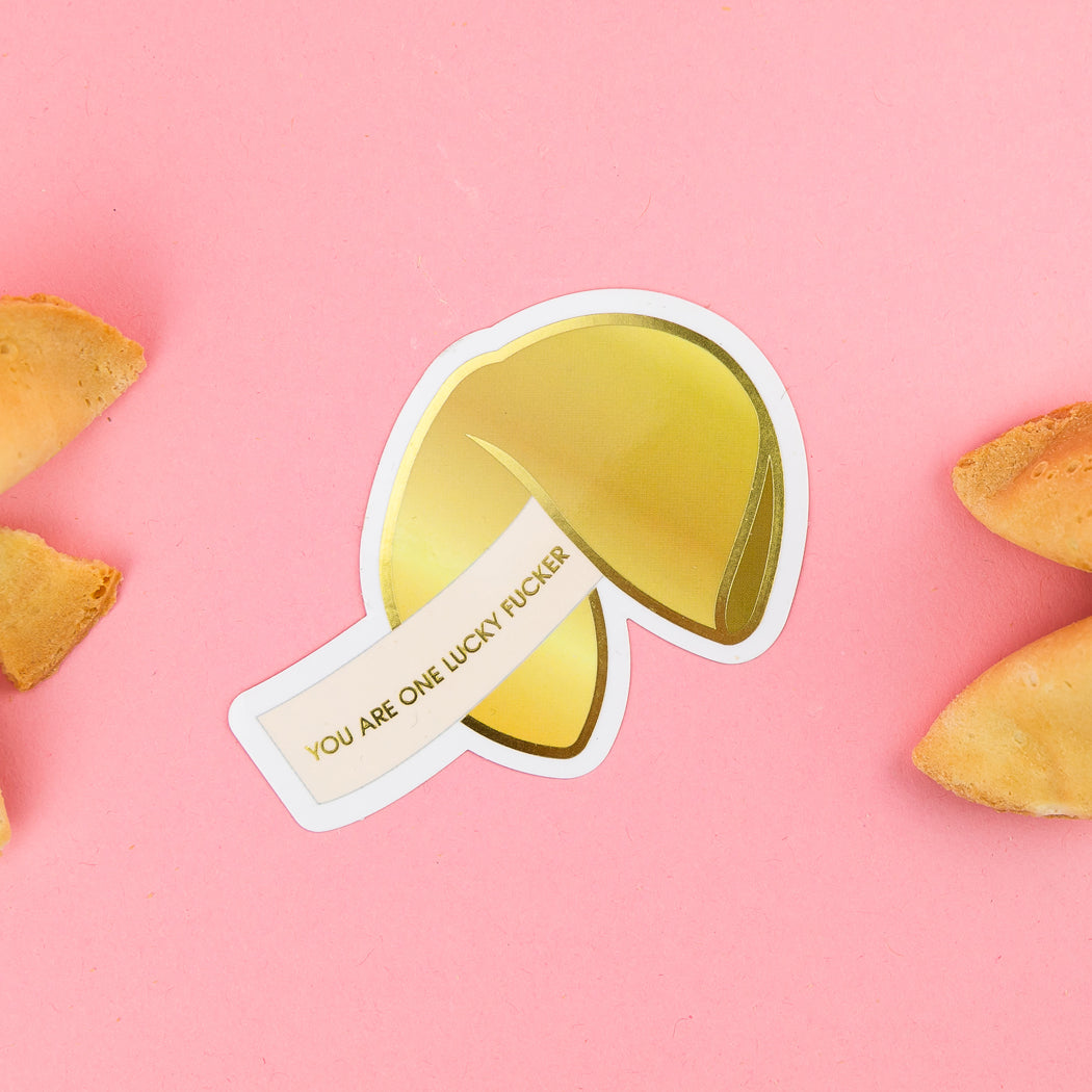 Lucky Fucker - Fortune Cookie - Vinyl Sticker