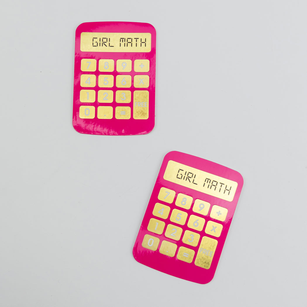 Girl Math - Calculator  - Funny Vinyl Sticker